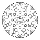 Mandala: Yin-Yang-Rosette in der
                              Kathedrale von Toulouse
