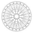 Mandala Rosettenfenster der Kathedrale von Leon