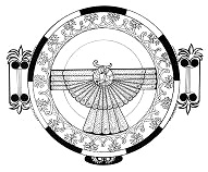 Asiatisches Mandala aus Assyrien:
                          Flügelkreis