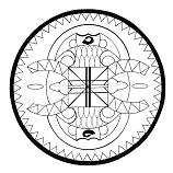 M�ndala de los Ashanti (Ghana):
                            Escorpi�n y p�jaro