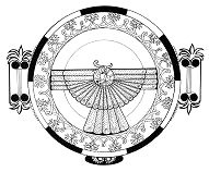 Asia: M�ndala de c�rculo de alas de
                            Asir�a