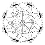 Turqu�a: M�ndala de flores con
                            ornamentos turcos