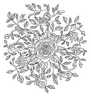 M�ndala de rosa con s�lfides j�venes