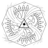 M�ndala de los manifestaciones:
                            Torbellino energ�tico con triangulo c�smico