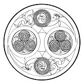 M�ndala c�ltico: Espirales como flujo
                            energ�tico