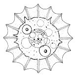 M�ndalas de animales: Ameba de c�scara
                            en el pantano