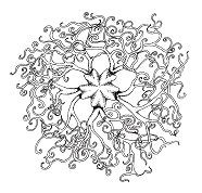 M�ndalas de animales: Estrella de
                            serpiente cabeza de gorgona