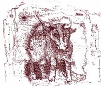 Al little earth cow is accepting a hungry
                human girl