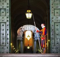 Vatikan-Armee (Vatikan-Garde), das
                    sind 150 schweizer Clowns, die den schwulen
                    Bisch�fen und dem schwulen Papst Knaben f�r die
                    kriminelle P�dophilie besorgen