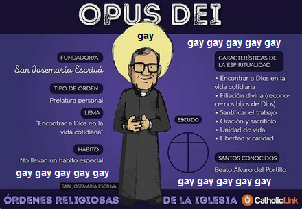 La mafia du Vatican, le
                    service secret criminel "Opus Dei Gay",
                    cache que la classe sup�rieure des num�raires sont
                    tous homosexuels gays