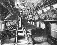 Pullman-Eisenbahnwagen Innenansicht