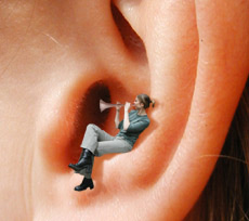 Tinnitus como daño auditivo debido a la
                      música de metal o por altas frecuencias tocando
                      violín.