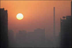 Umweltverschmutzung �ber Peking April 2006