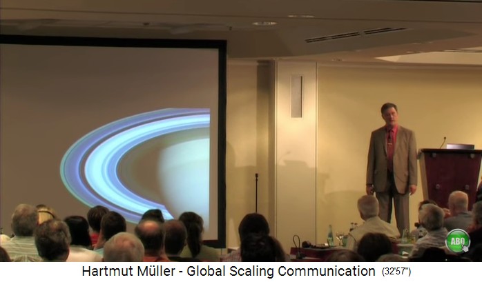 Vortrag von Dr.
                        Hartmut Müller 2008: Die Saturnringe haben genau
                        das Muster des Protonen-Resonanzspektrums