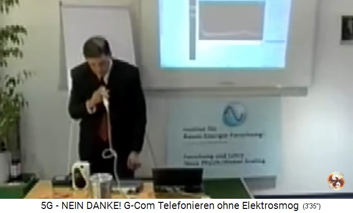 Vortrag von Hartmut M�ller in Bad T�lz
                2001 mit G-Com-Telefongespr�ch OHNE Strahlung mit der
                Uni St. Petersburg