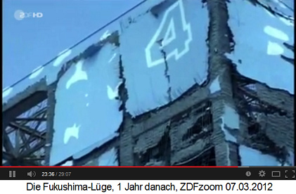 Atomkraftwerk
                Fukushima Daiichi, brüchige Fassade am Reaktor 4, Zoom
                der Nummer 4