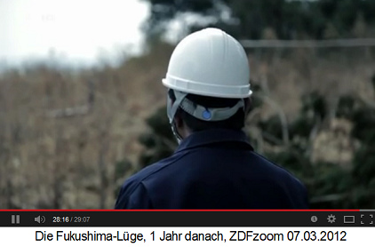 Landschaft um das AKW Fukushima mit
                Atomingenieur Yukitero Naka und einem
                Geigerzähler-Piepser, Sicht in Richtung der Atomruine
                Fukushima Daiichi