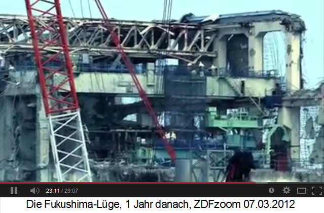 Atomkraftwerk Fukushima Daiichi, Abklingbecken
                von Reaktor 4