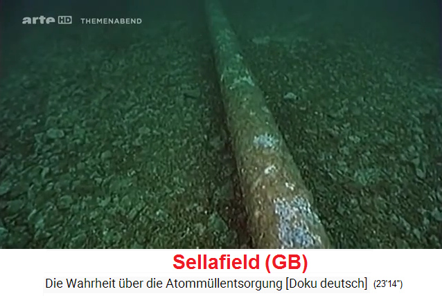 Sellafield, eine Leitung am
                  Meeresboden mit radioaktivem Wasser