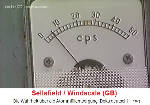 Sellafield (GB): Am Strand gibt der Geigerzähler
                  radioaktive Strahlung an und knattert