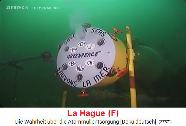 La Hague (Western France): The pipe end of the
                    radioactive sewer pipe of the nuclear waste
                    reprocessing plant - customers: F, B, NL, CH, J, D