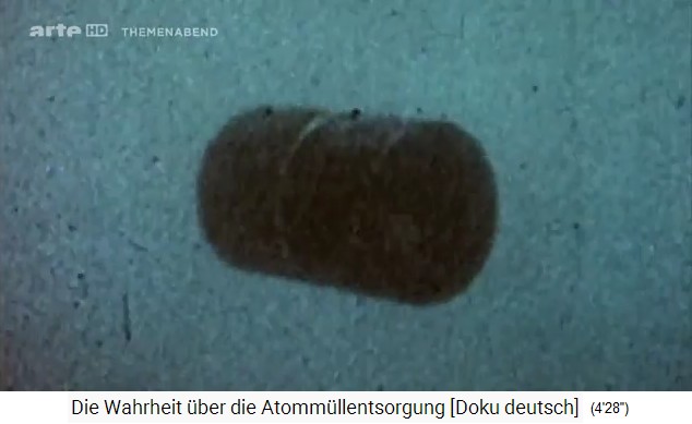 A nuclear waste barrel falls on the
                  sea floor in the sea