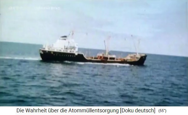The ship Topaz
                  is going out to sea with German, British and French
                  nuclear waste