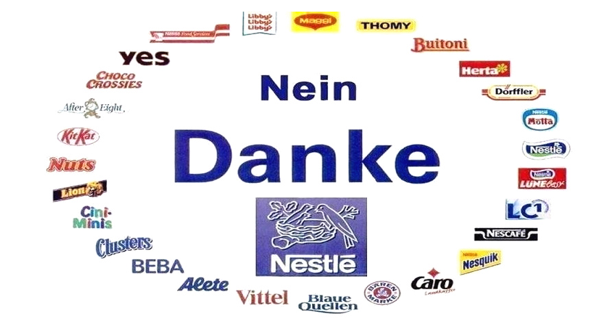 Das Firmennetz der
                    hochkriminellen Firma Nestlé, Stand 2018, Grafik