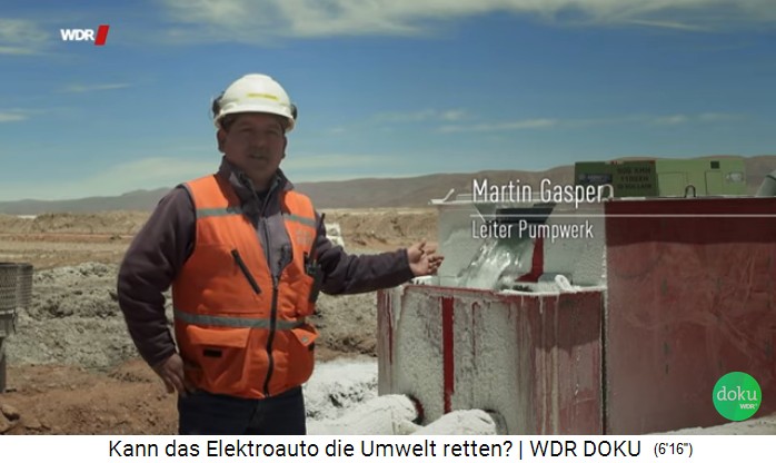 Jujuy Province, Martin Gasper
                        of a mining company presents the water robbery
                        for lithium extraction