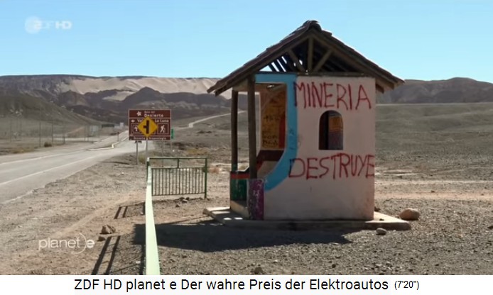 Atakamawüste, Oase Peine: Widerstand gegen den
                  Lithiumbergbau: "Minería destruye"