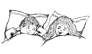 Thomas und Annika glücklich im Bett