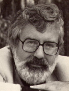 Michael Ende, Portrait mit schwarzer
                          Brille