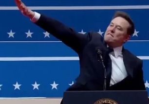 Trumps Einf�hrung als Pr�sident am 21.1.2025:
              Musk hat einen Hitlergruss gezeigt wie ein Royal, der
              Witze macht