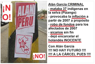 Propaganda vom korrupten
                      M�rder+R�uber Al�n Garc�a