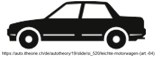 17.
                              Ergänzungssignal: Leichte Motorwagen
                              (Autos) (Art. 64)