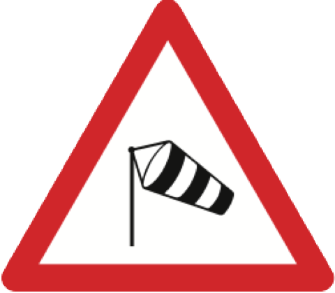 26.
                              Gefahrensignal: Achtung Seitenwind (Art.
                              14)