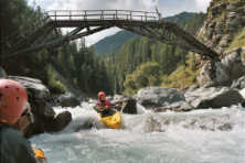 Der Inn in der Schweiz im Engadin,
                        der Inn bei Brail