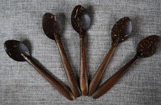 Cucharas de coco media concha de coco