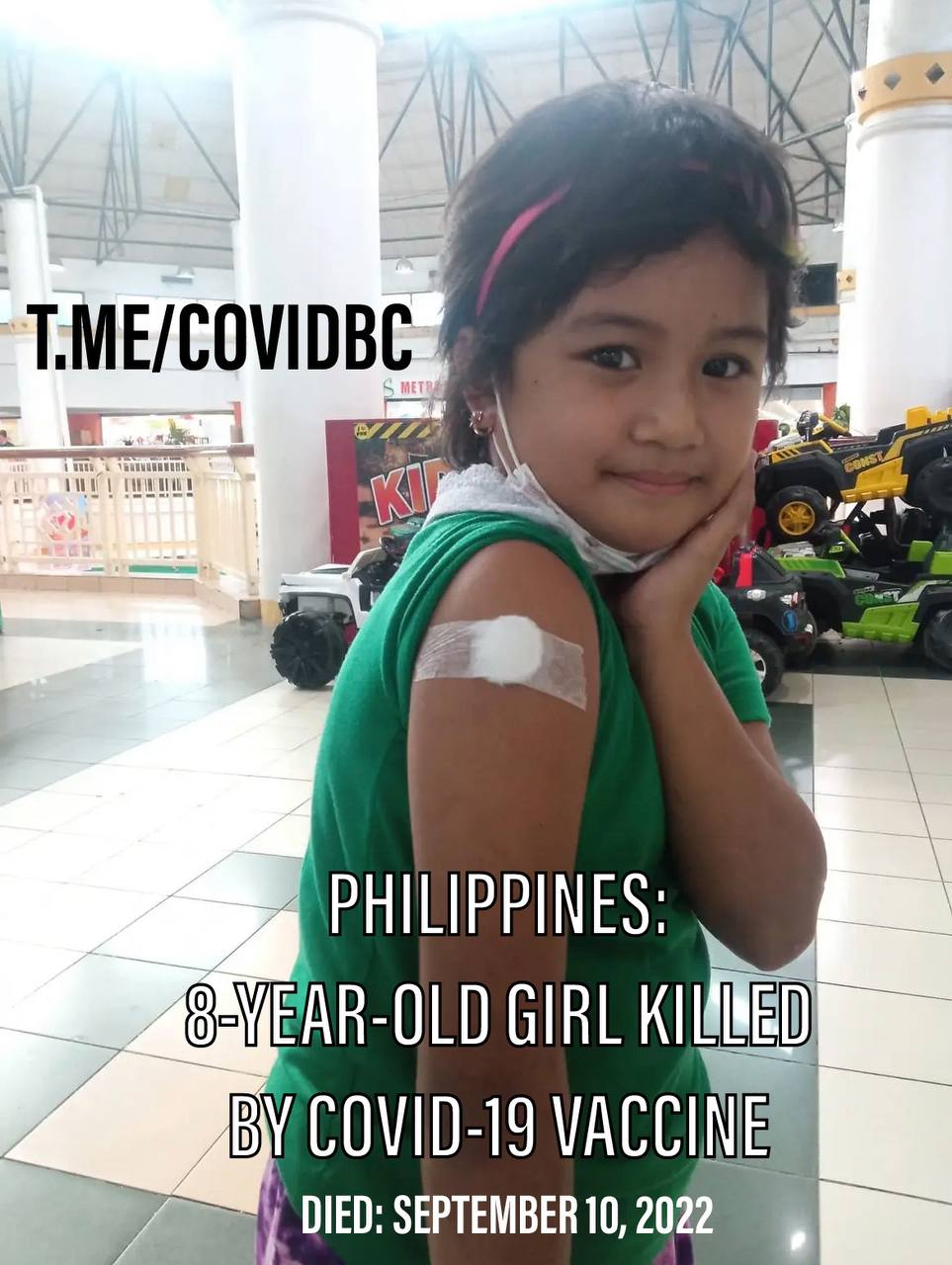 Philippinen: M�dchen (8)
                        gegen "Corona" geimpft, stirbt Tage
                        danach am 10.Sep.2022