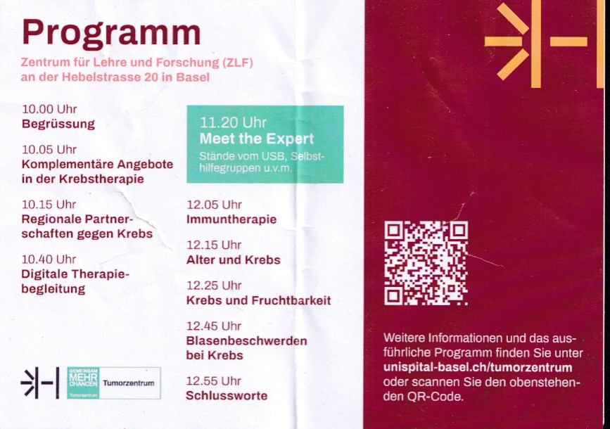 Basel am 6.2.2025: macht
                  Krebs-Heil-Propaganda - ohne die
                  "Coronaimpfung" als Ursache zu nennen - das
                  Programm