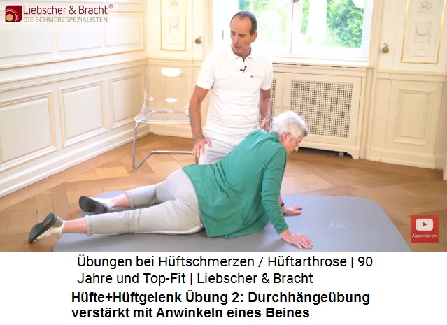 H�fte+H�ftgelenk �bung
                      2-3 mit Durchh�ngen mit angewinkeltem Bein