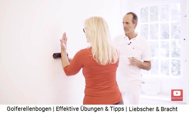 Massage 2 f�r den
                      Ellenbogen: Die Unterarm-Aussenseite auf der
                      kleinen Massage-Rolle rollen