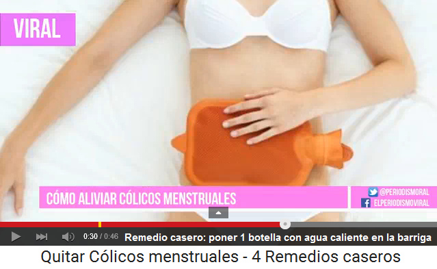 remedio casero: poner una
                    botella con agua caliente en la barriga