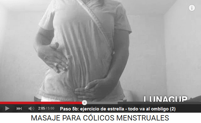 C�licos menstruales paso 5b: ejercicio de
                    estrella, todo va al ombligo (2)
