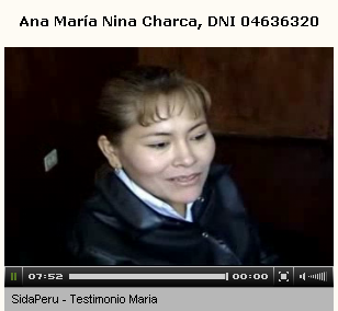 Paciente curada del SIDA Ana Mar�a NINA
                          CHARCA despu�s de 3 meses de tratamiento
                          natural por Dr. Jeddy R�os Zuta