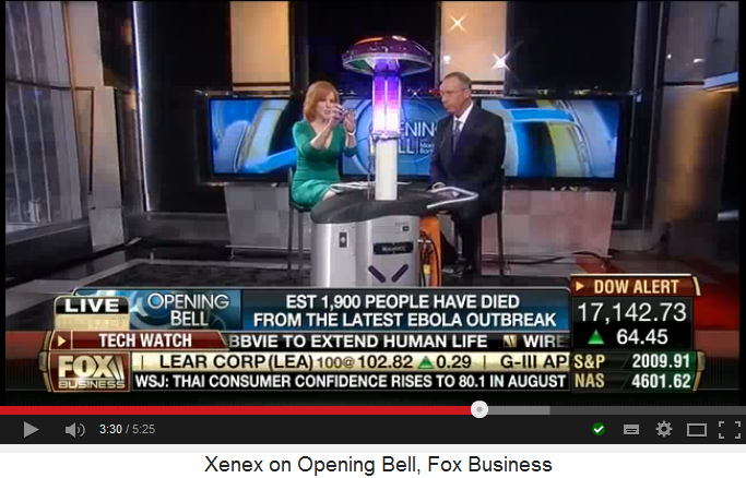 Xenex UV-Lichtdesinfektionsroboter mit dem
              Demonstrationslicht 01