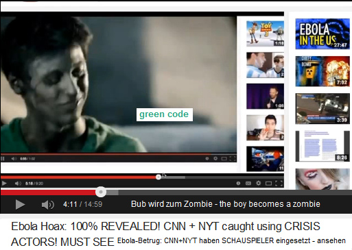 After the Ebola vaccination the boy
                            converts into a zombie