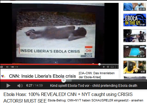 Liberia hoax:
                            Naked child pretending an Ebola death