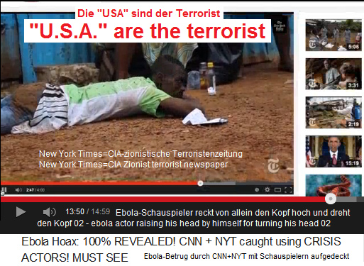 Ebola showman on the ground turning
                            his head alone 02