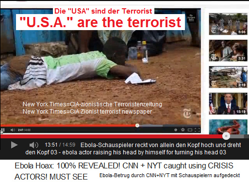 Ebola showman on the ground turning
                            his head alone 03